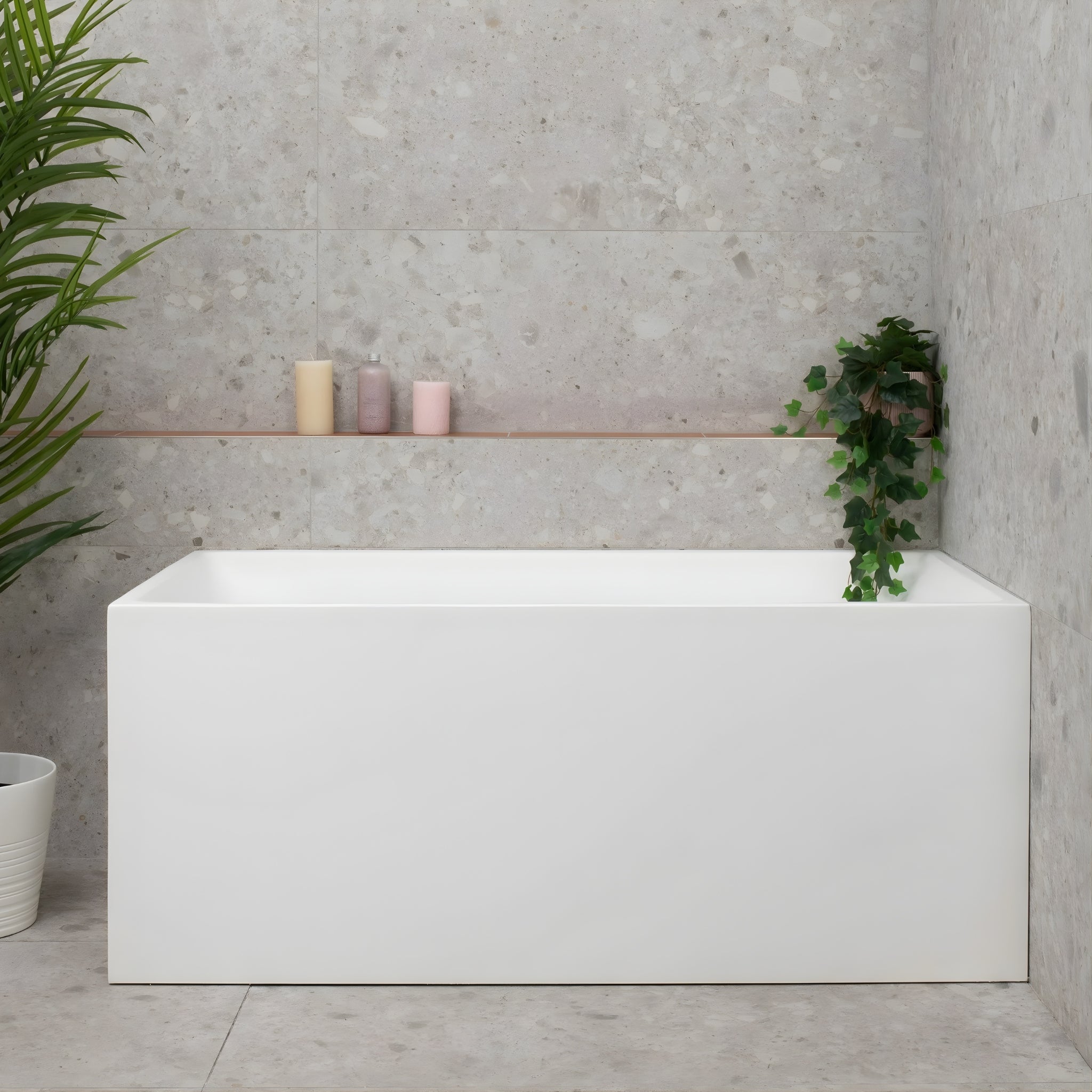 ENFLAIR CUBIX MULTI-FIT BATHTUB MATTE WHITE (MULTIPLE SIZES AVAILABLE)