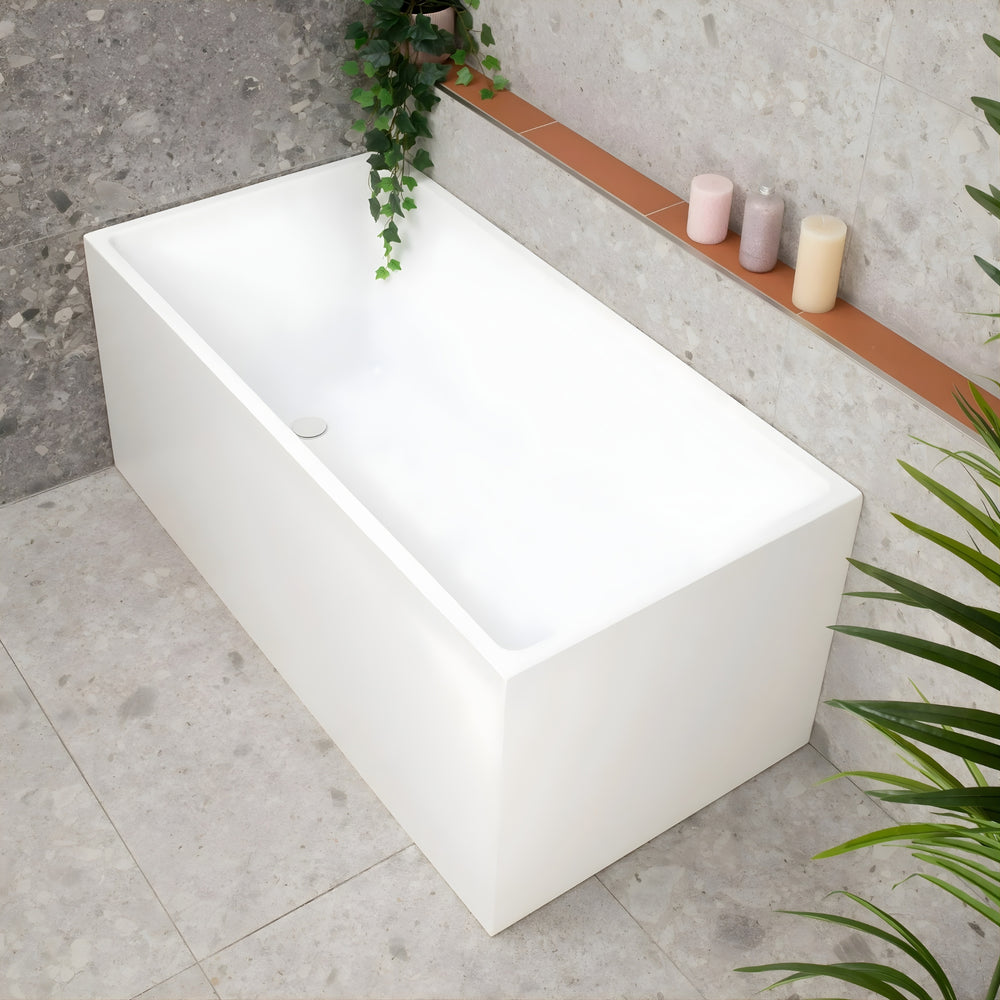 ENFLAIR CUBIX MULTI-FIT BATHTUB MATTE WHITE (MULTIPLE SIZES AVAILABLE)