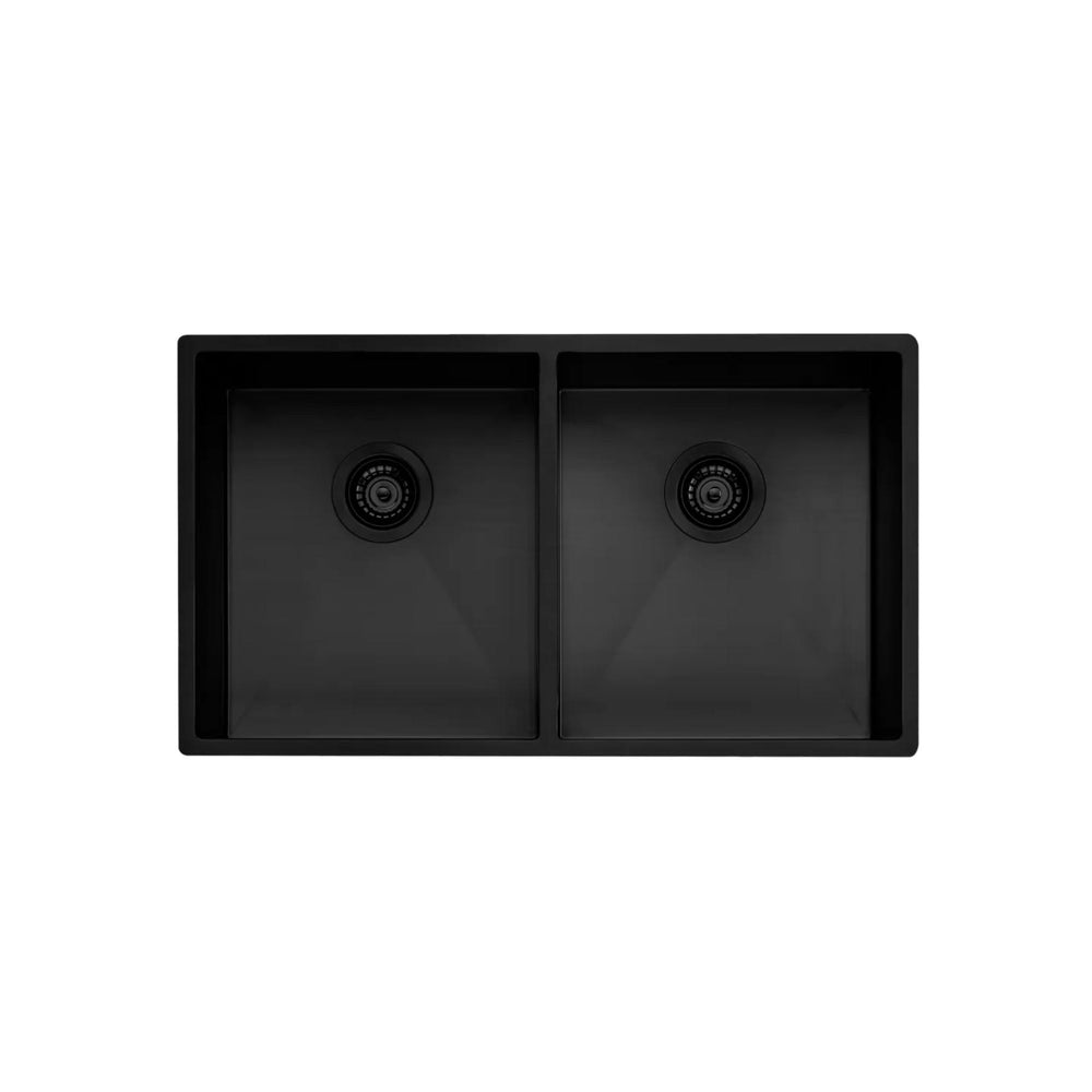 OLIVERI SPECTRA DOUBLE BOWL KITCHEN SINK GUNMETAL 780MM