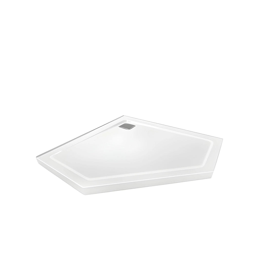 DECINA LUNA ANGLED SHOWER BASE 1000MM GLOSS WHITE