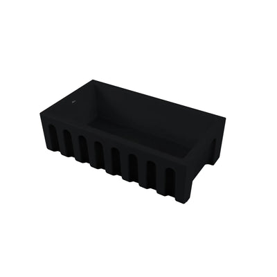 OLIVERI SICILY FARMHOUSE SINGLE BOWL FIRECLAY KITCHEN SINK MATTE BLACK 770MM