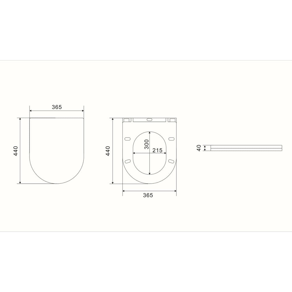 POSEIDON AVIS RIMLESS WALL-FACED TOILET PAN MATTE WHITE