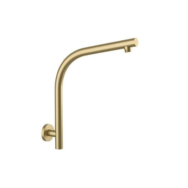 AQUAPERLA WALL MOUNTED SHOWER ARM 350MM BRUSHED YELLOW GOLD