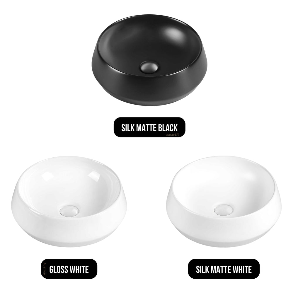 SEIMA LONI 375 ABOVE COUNTER BASIN SILK MATTE WHITE 375MM