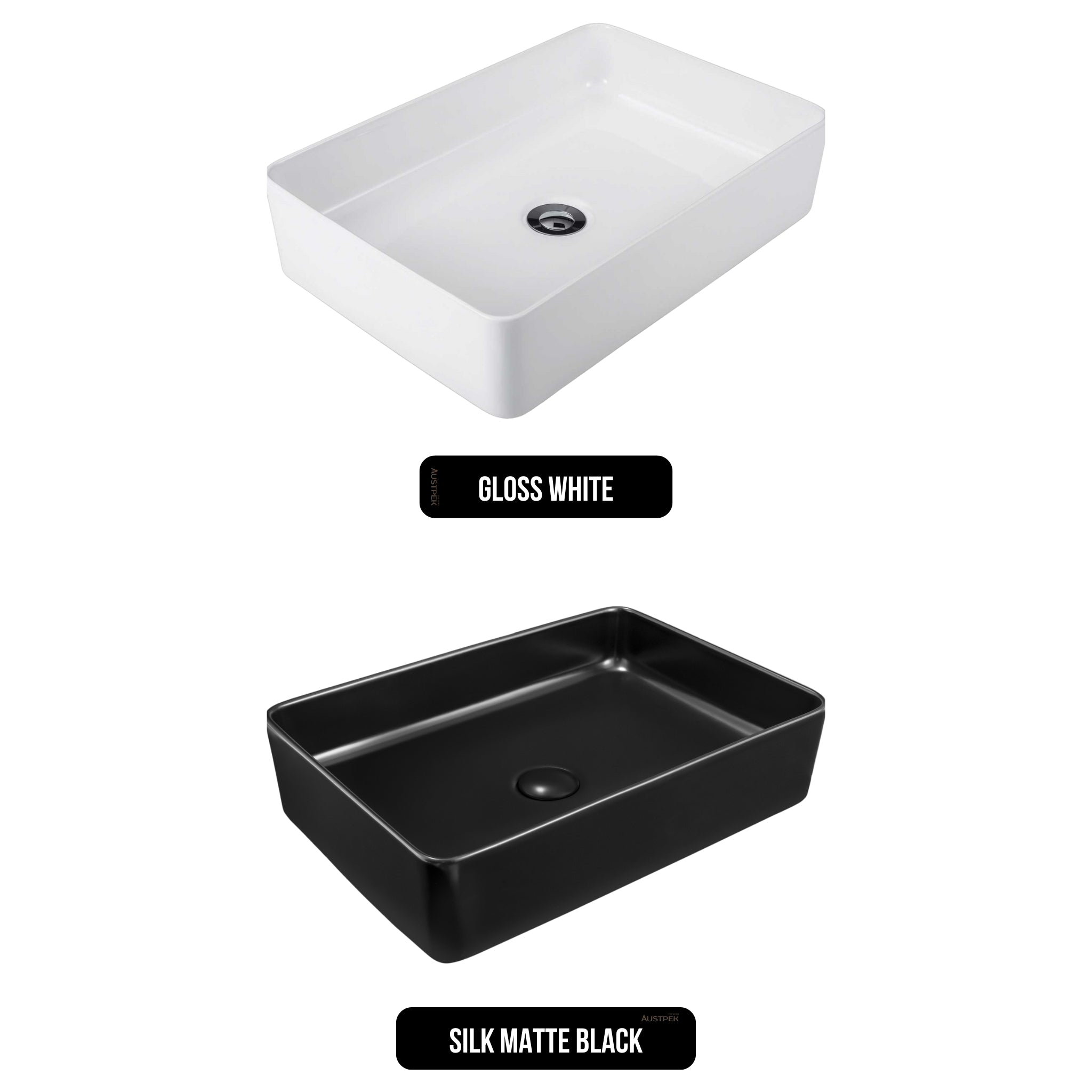 SEIMA PLATI 030 ABOVE COUNTER BASIN SILK MATTE BLACK 500MM