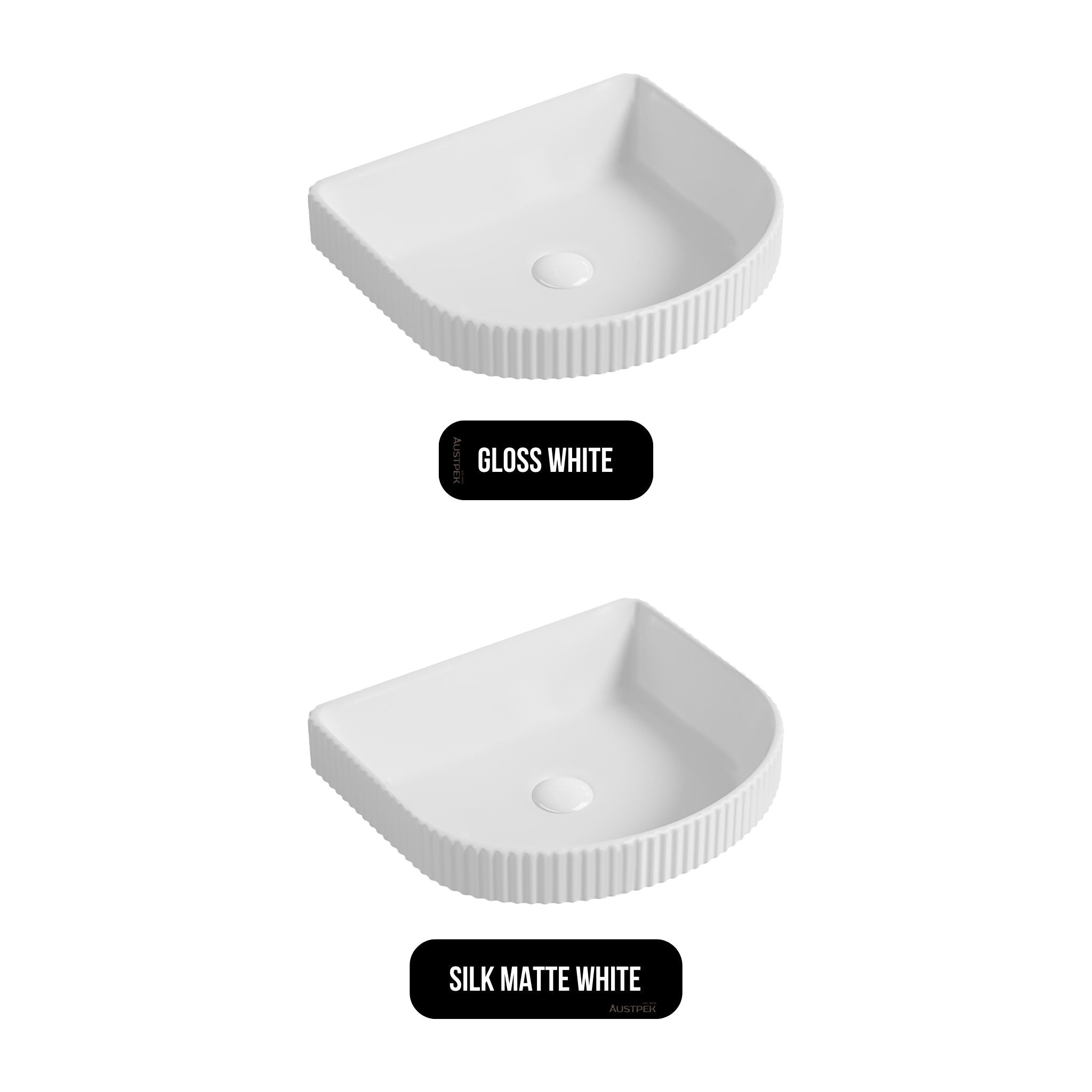 SEIMA CLEO 430 SEMI-INSET BASIN GLOSS WHITE 430MM