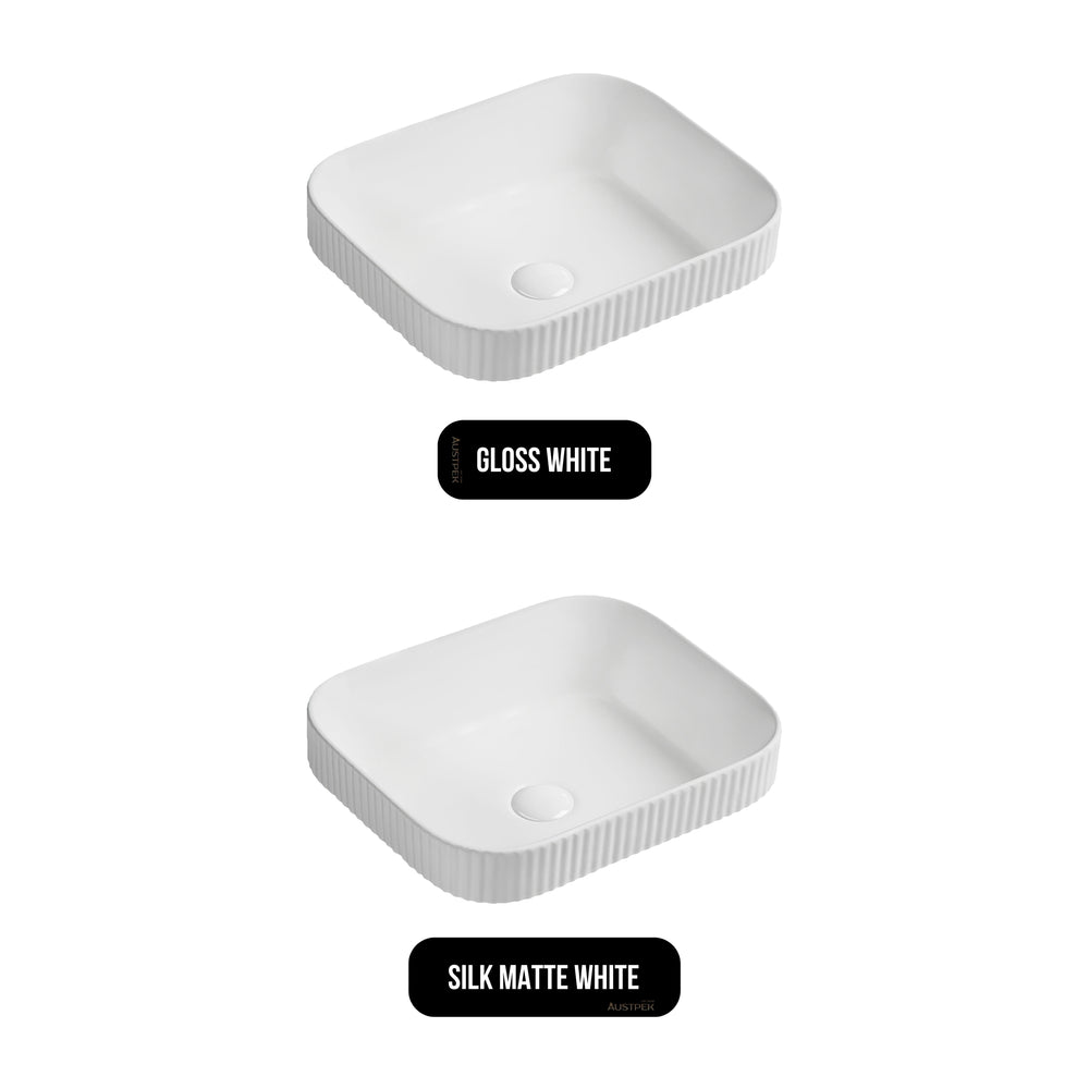 SEIMA CLEO 450 SEMI-INSET BASIN GLOSS WHITE 450MM