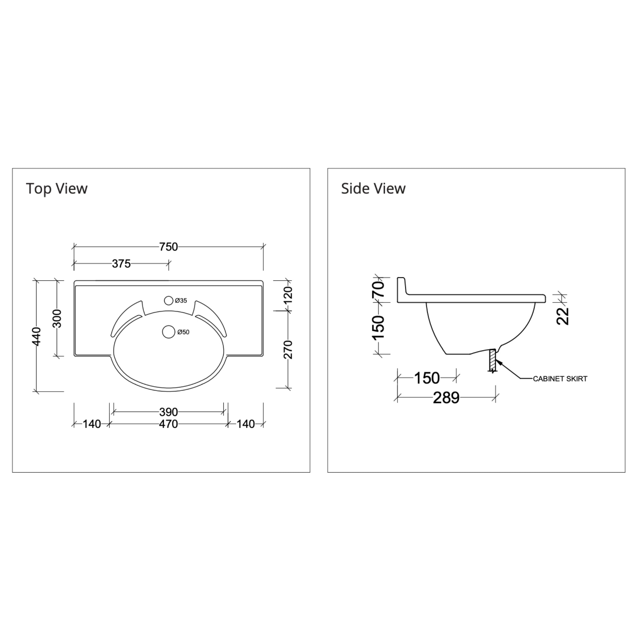 DUROCLASS SUPREME FORWARD GLOSS WHITE SINGLE BOWL SEMI-RECESSED VANITY TOP (MULTIPLE SIZES AVAILABLE)