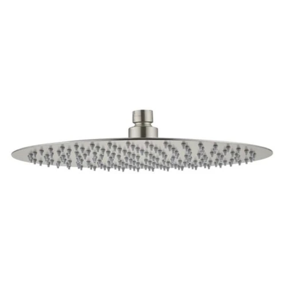 HELLYCAR ROUND STAINLESS STEEL SHOWER HEAD BRUSHED NICKEL 300MM