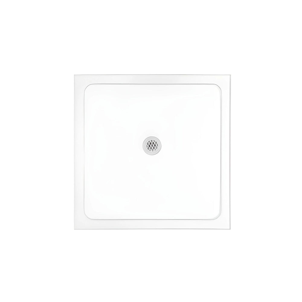 DECINA PRELUDE CENTRE OUTLET SHOWER BASE GLOSS WHITE (AVAILABLE IN 895MM AND 1000MM)