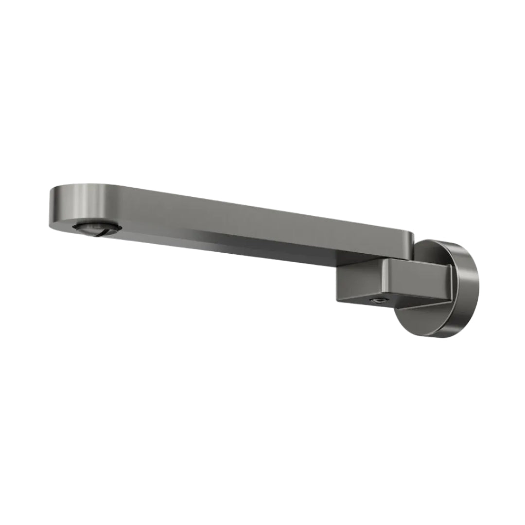 Linsol Shenay S2 Swivel Wall Bath Spout 230mm Gunmetal
