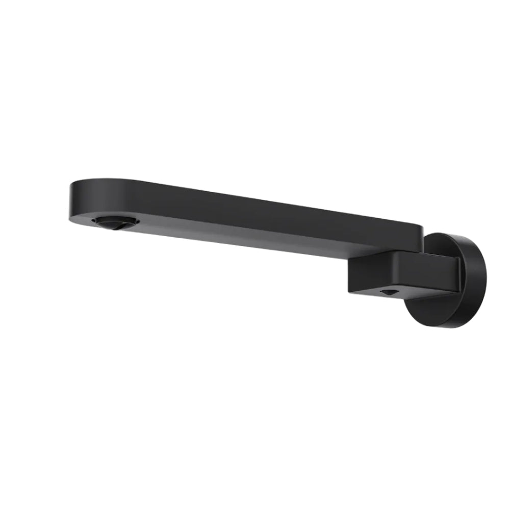 Linsol Shenay S2 Swivel Wall Bath Spout 230mm Matte Black