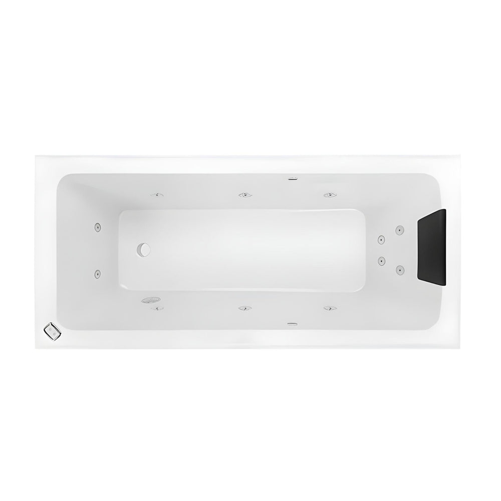 DECINA SHENSEKI INSET CONTOUR SPA BATH GLOSS WHITE (AVAILABLE IN 1395MM AND 1515MM) WITH 12-JETS
