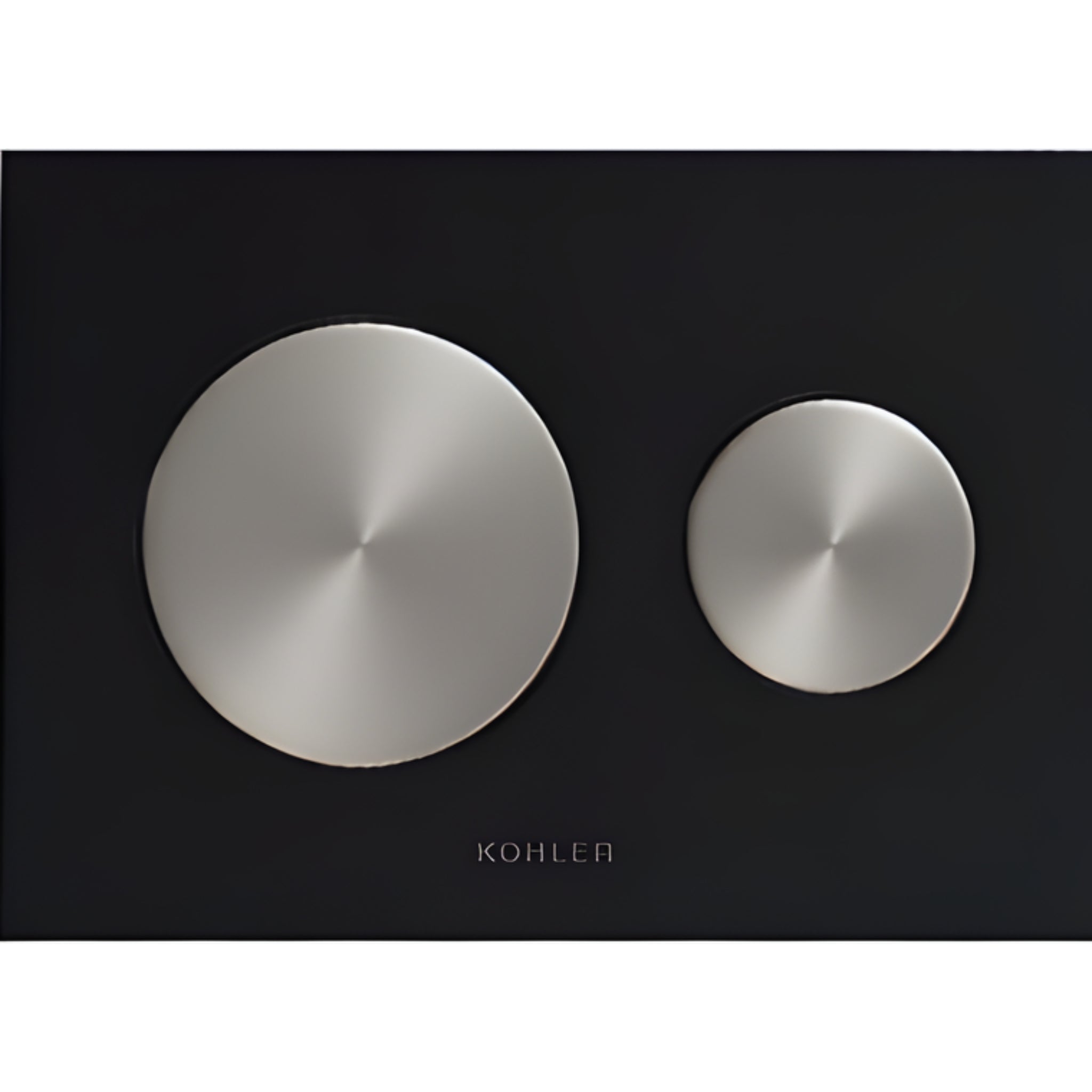 KOHLER SKIM PNEUMATIC FLUSH PLATE BLACK AND BRUSHED NICKEL
