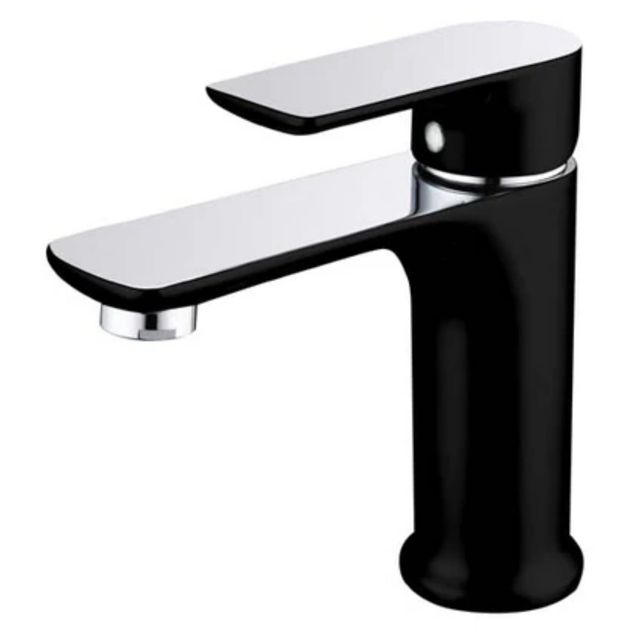TAPART SLEEK BASIN MIXER 158MM BLACK AND CHROME