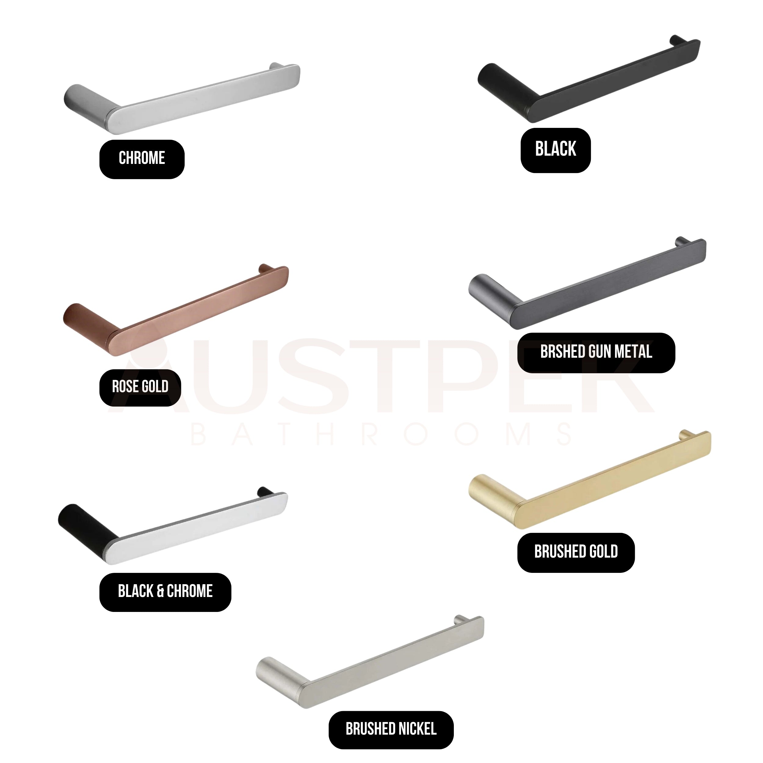 TAPART SLEEK NON-HEATED HAND TOWEL RAIL ROSE GOLD 230MM