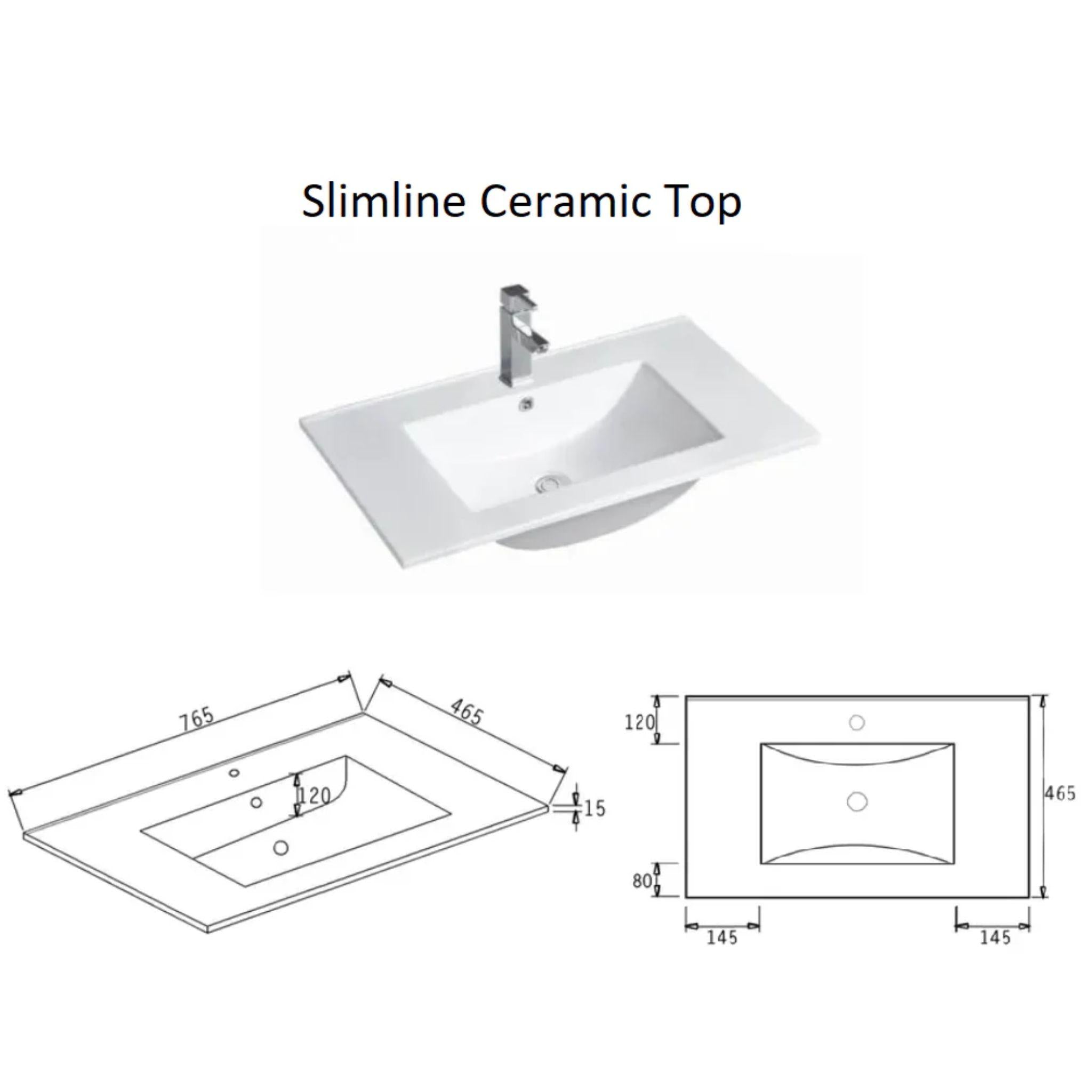 BTH SDL UNIVERSAL OAK GREY 750MM SINGLE BOWL FLOOR STANDING VANITY