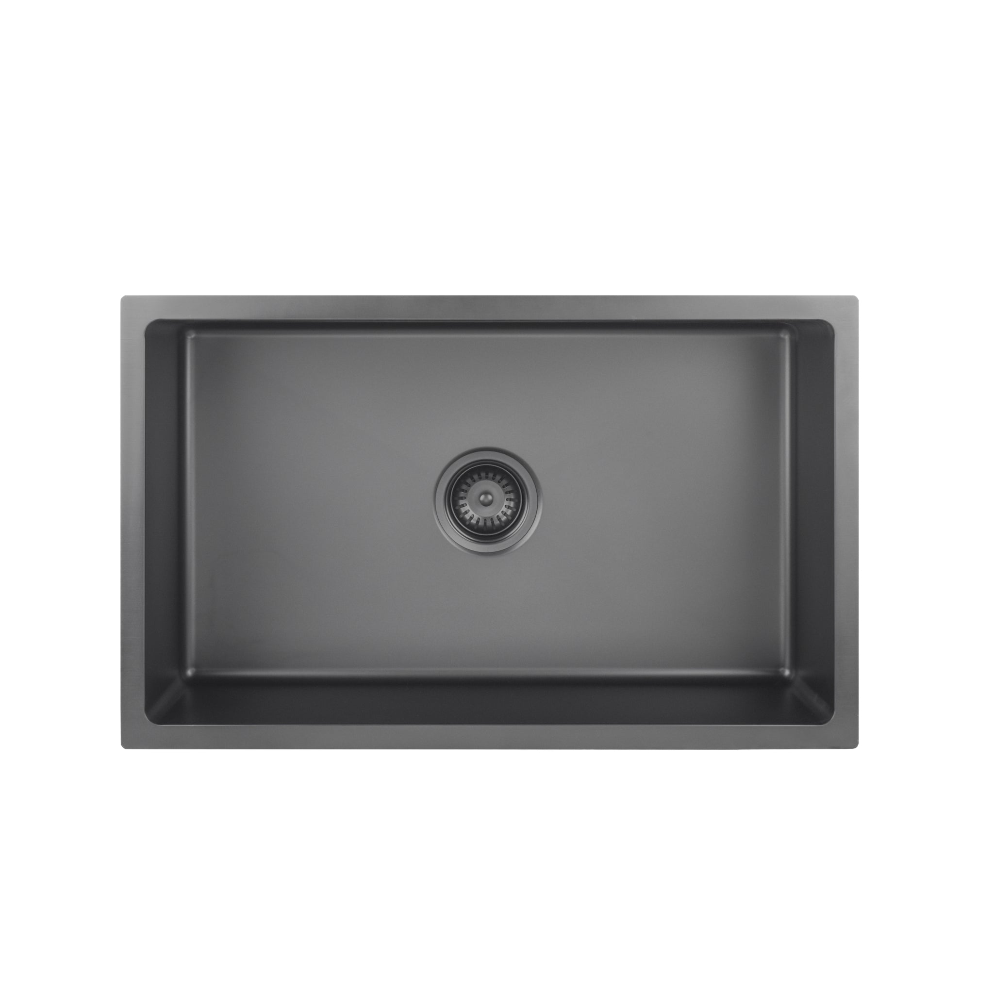 VITO STAINLESS STEEL SINGLE BOWL UNDERMOUNT KITCHEN SINK GUN METAL 750MM