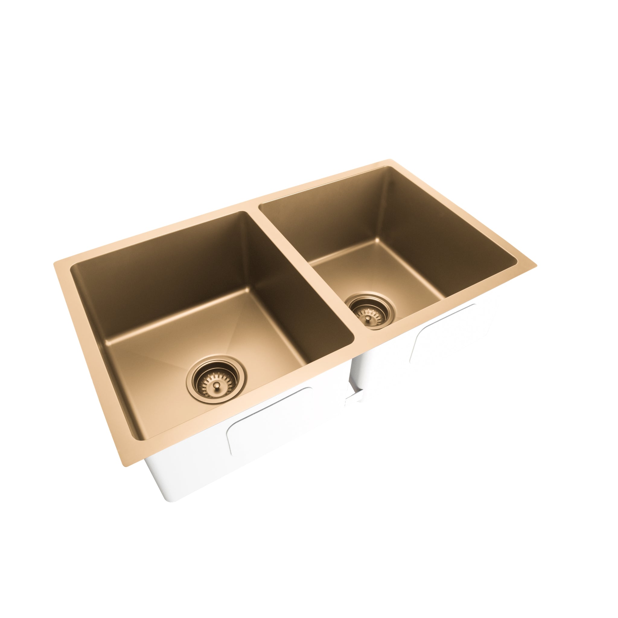 VITO DOUBLE BOWL KITCHEN SINK BRUSHED GOLD 775MM