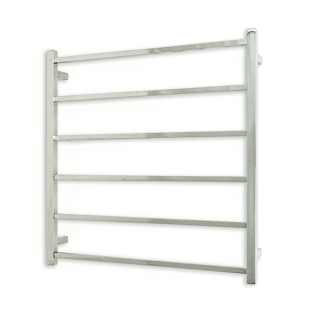 RADIANT HEATING 6-BARS SQUARE NON-HEATED TOWEL RAIL CHROME 800MM