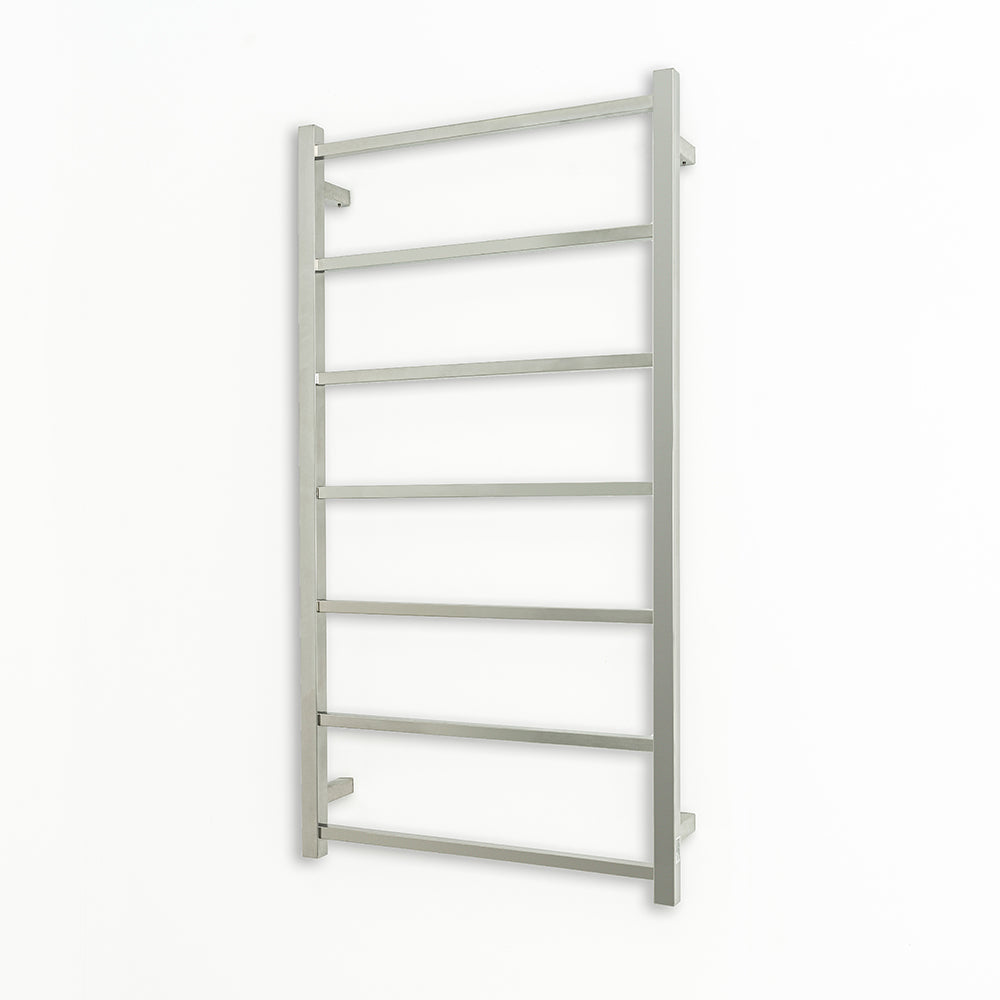 RADIANT HEATING 7-BARS SQUARE NON-HEATED TOWEL RAIL CHROME 600MM