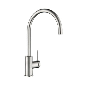 BELLA VISTA MICA GOOSENECK SINK MIXER 371MM BRUSHED NICKEL