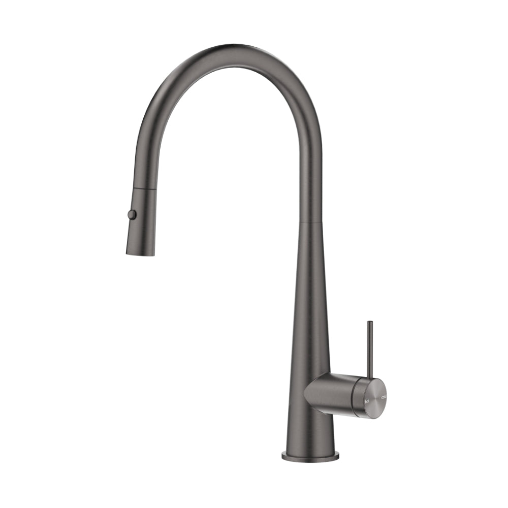BELLA VISTA MICA LEAD FREE PULL-OUT CONE SINK MIXER 424MM GUN METAL