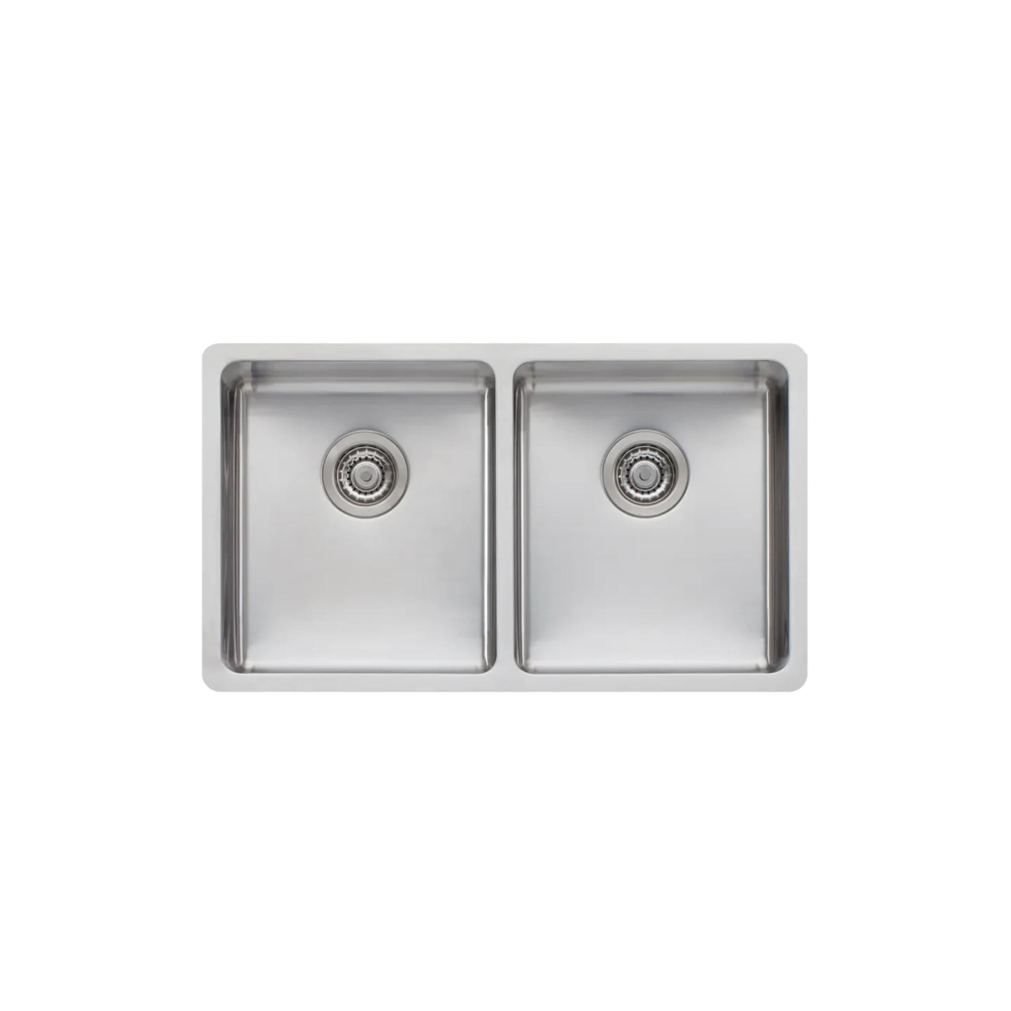 OLIVERI SONETTO DOUBLE BOWL UNIVERSAL KITCHEN SINK STAINLESS STEEL 785MM