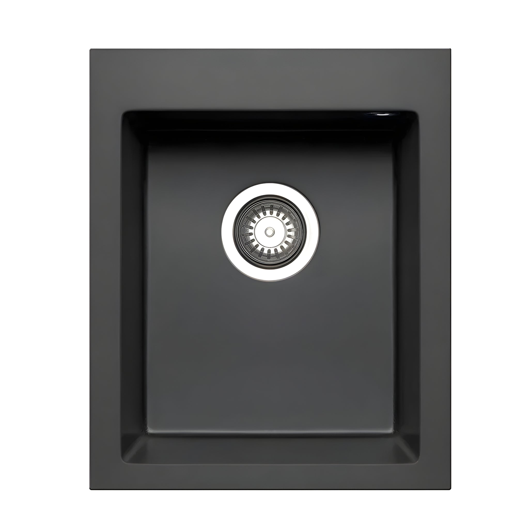 BELLA VISTA PRADUS SINGLE BOWL GRANITE KITCHEN SINK GRAPHITE CARBON 410MM