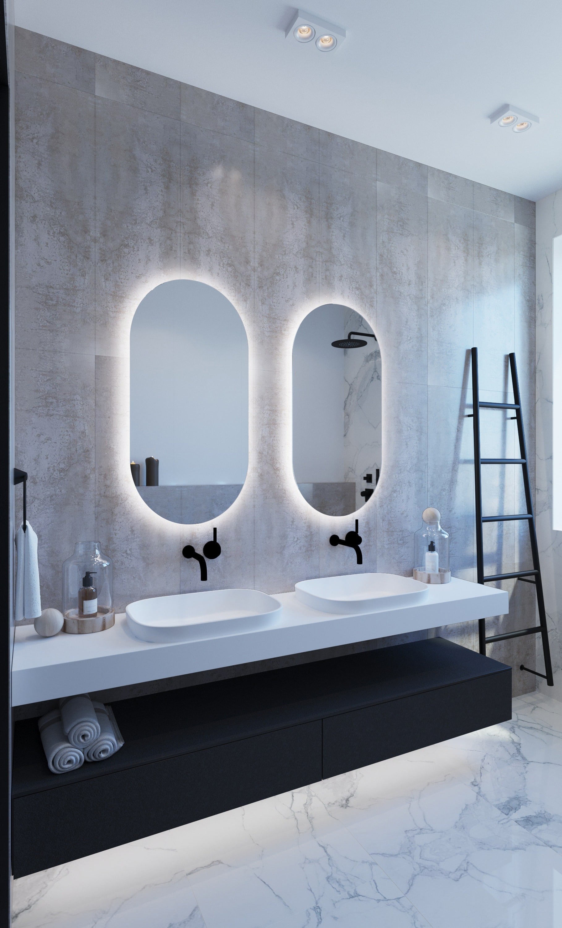 THERMOGROUP ABLAZE PREMIUM SO RANGE BACK-LIT COOL LED MIRROR 445MMX930MM