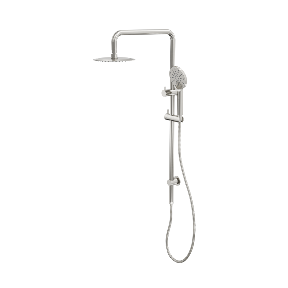 LINSOL SOFIA SHOWER COMBINATION AND MULTIFUNCTION HANDPIECE WITH 200MM ROUND HEAD BRUSHED NICKEL