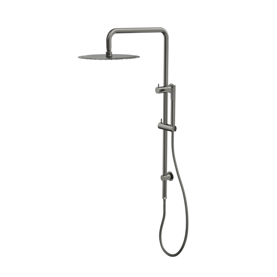 LINSOL SOFIA SHOWER COMBINATION WITH SLIM HANDPIECE WITH 300MM ROUND HEAD GUN METAL