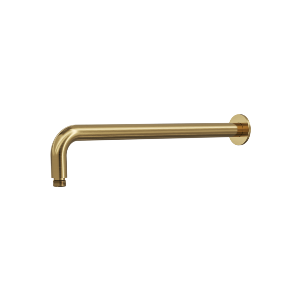 LINSOL SOFIA ROUND SHOWER WALL ARM 400MM BRUSHED BRASS