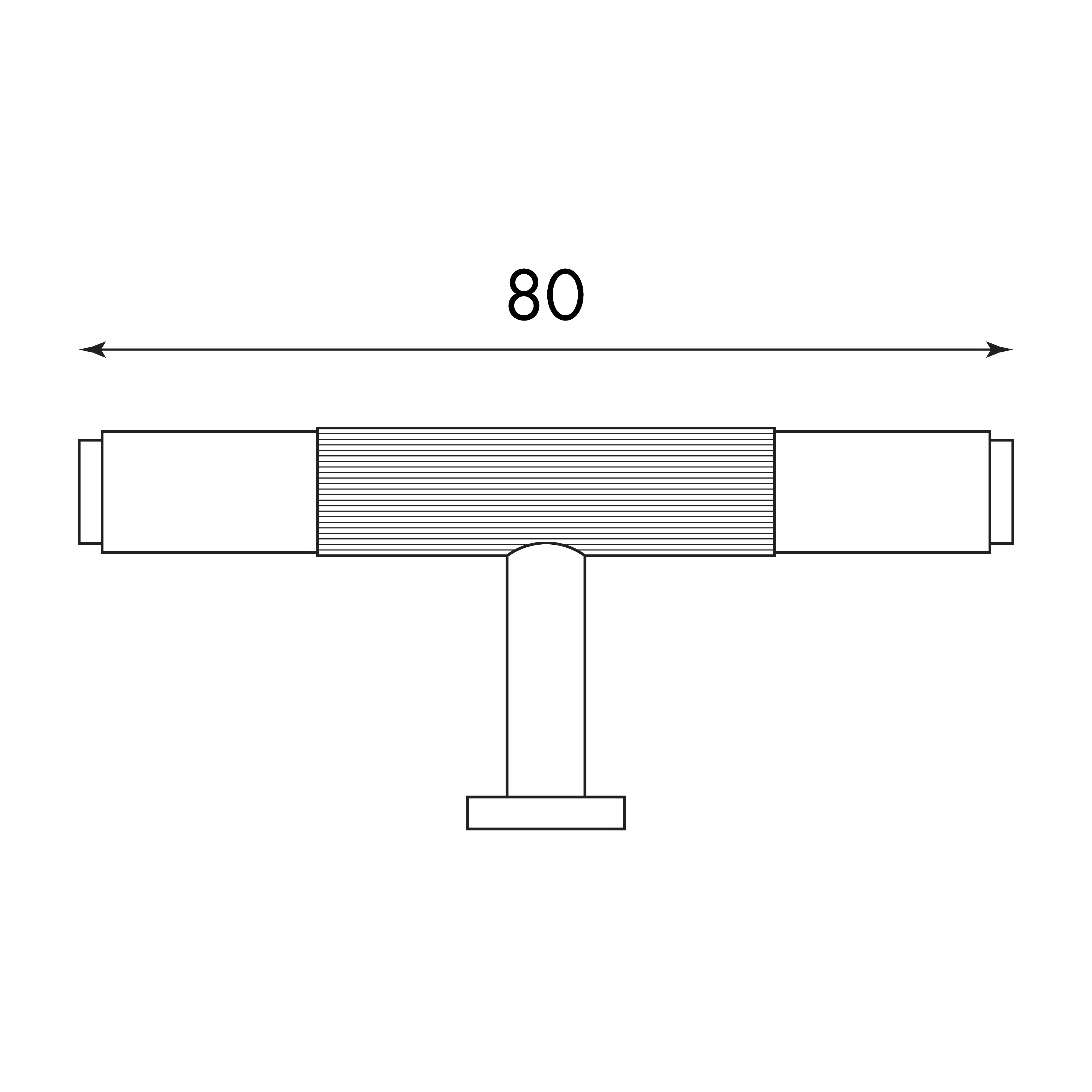 OTTI SOHO HANDLE GUN METAL (MULTIPLE SIZES AVAILABLE)