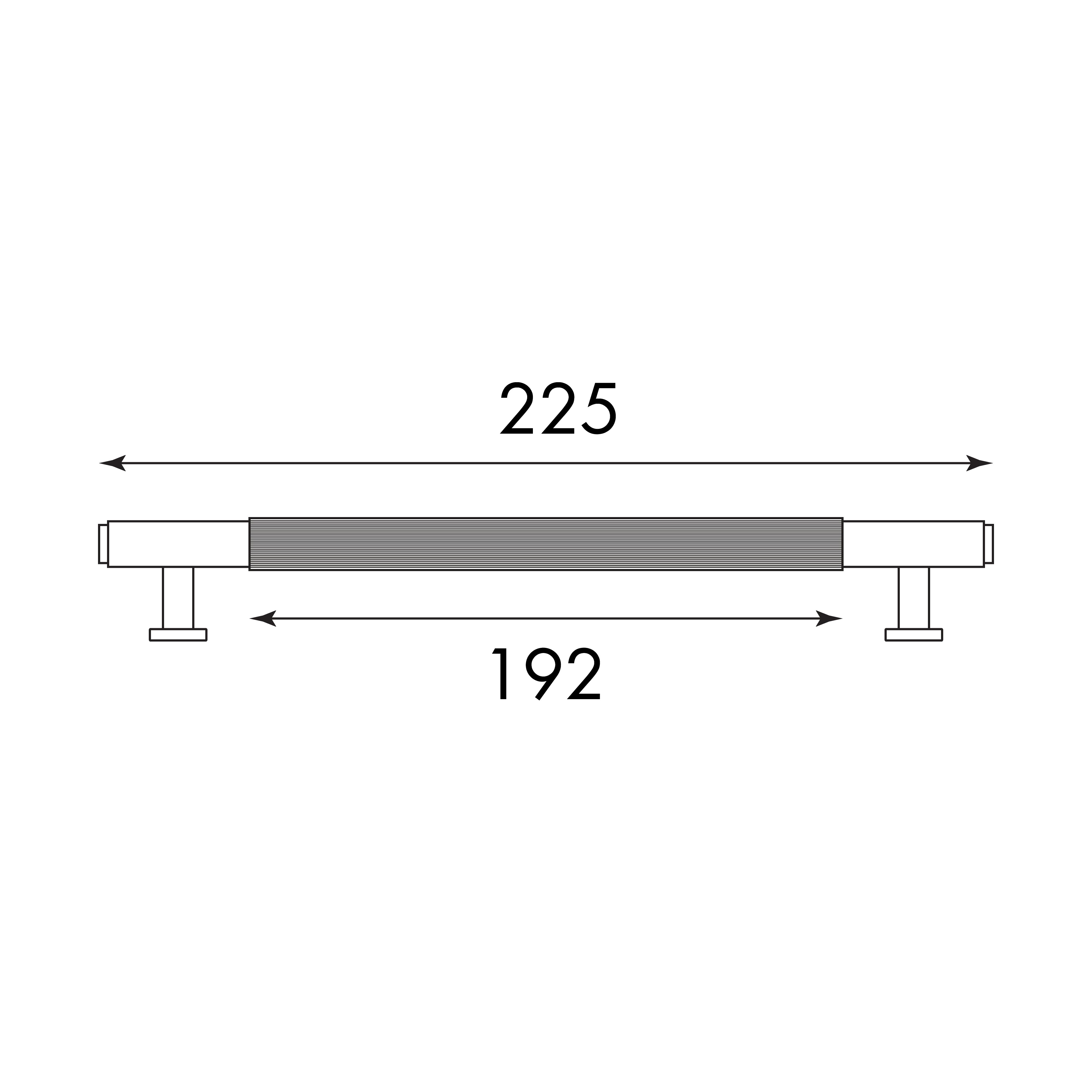 OTTI SOHO HANDLE MATTE BLACK (MULTIPLE SIZES AVAILABLE)