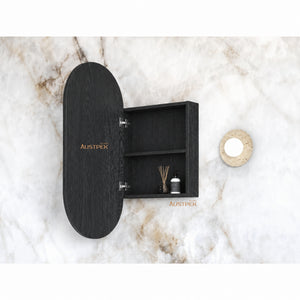 OTTI NOOSA BLACK OAK SHAVING CABINET 450X900MM