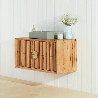 JR BESPOKE SPOKE SOLID TIMBER CUSTOM WALL HUNG VANITY (ALL SIZING)