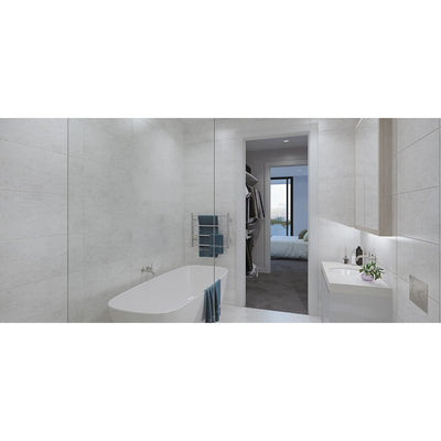 THERMOGROUP CHROME STRAIGHT ROUND LADDER HEATED TOWEL RAIL 550MM