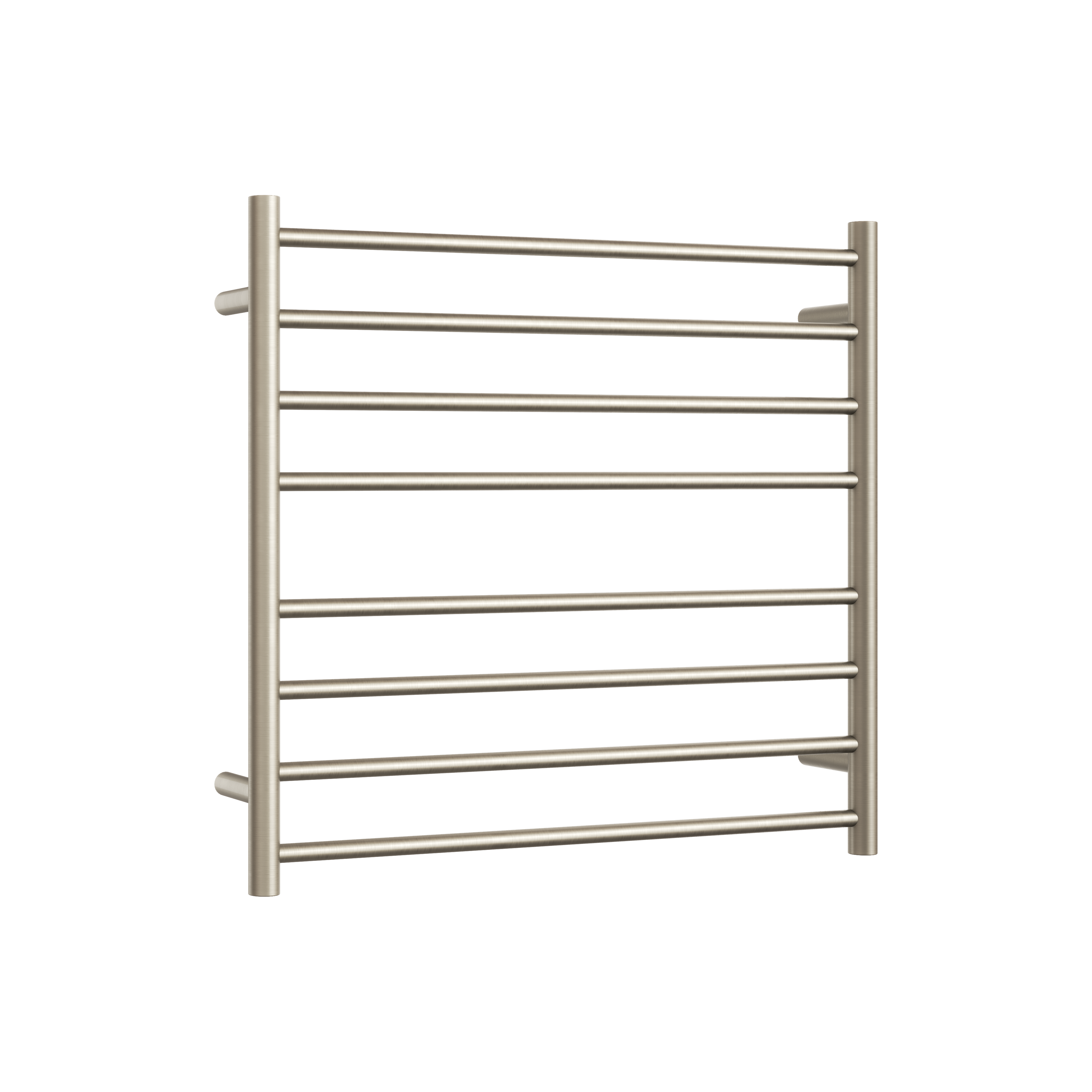 THERMGROUP ROUND LADDER HEATED TOWEL RAIL BRUSHED NICKEL 750MM