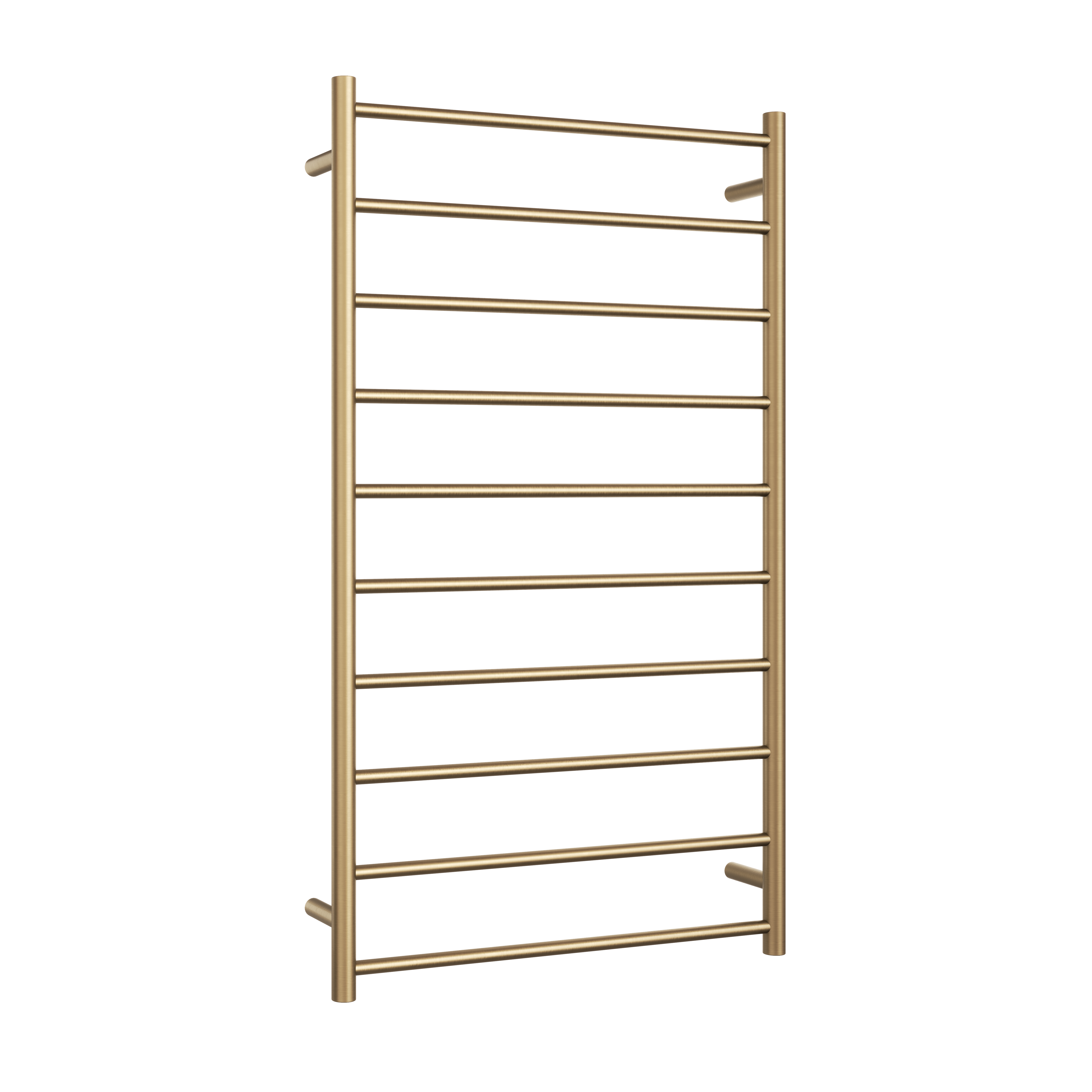 THERMOGROUP STRAIGHT ROUND HEATED LADDER RAIL BRUSHED BRASS 700MM