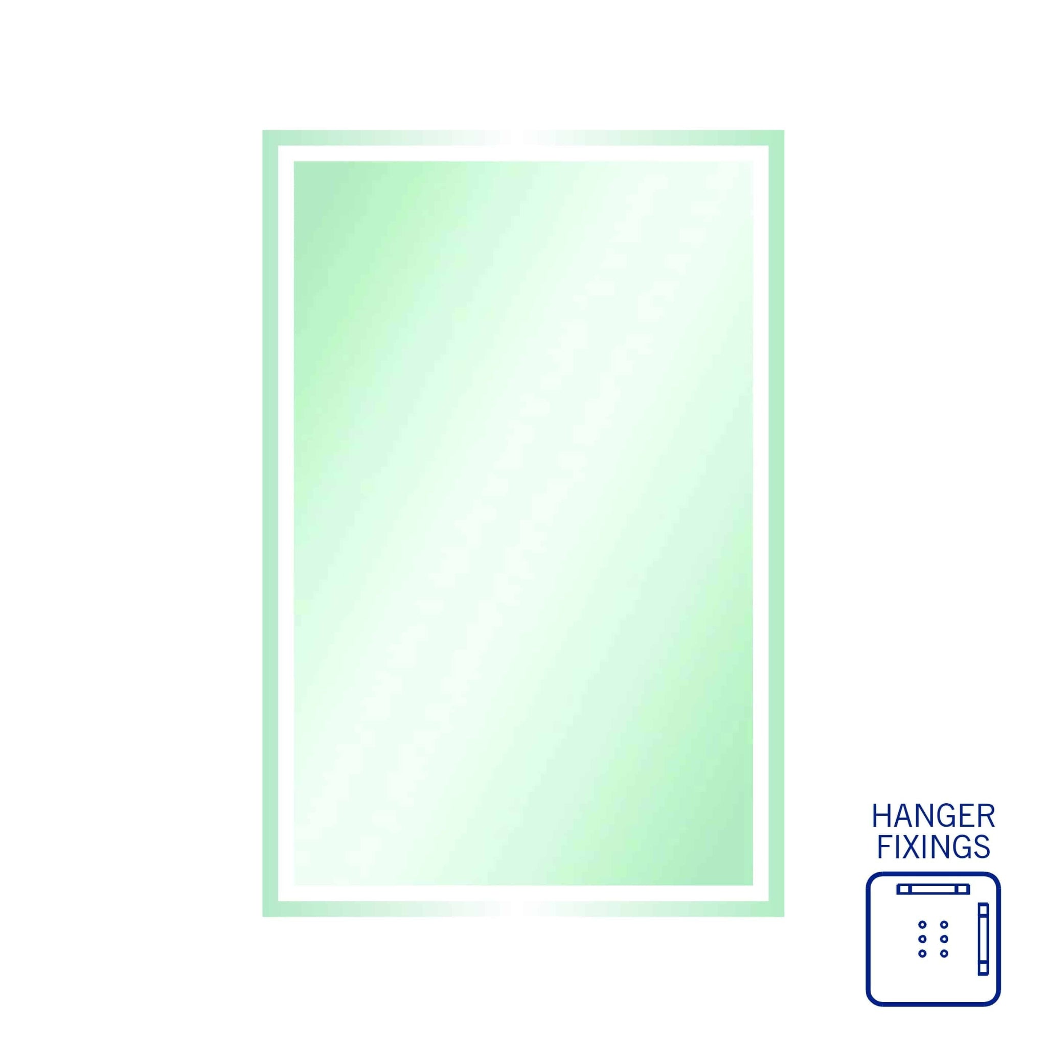 THERMOGROUP ABLAZE RECTANGLE MIRROR SANDBLASTED BORDER 800X1200MM
