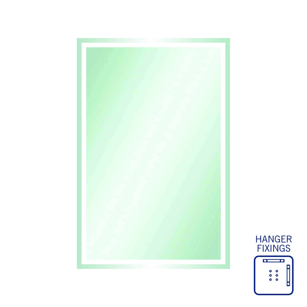 THERMOGROUP ABLAZE RECTANGLE MIRROR SANDBLASTED BORDER 800X1200MM