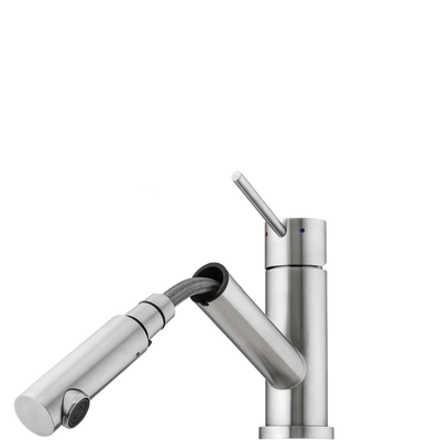 OLIVERI ESSENTE 316 LEAD FREE SWIVEL PULL OUT MIXER 180MM STAINLESS STEEL