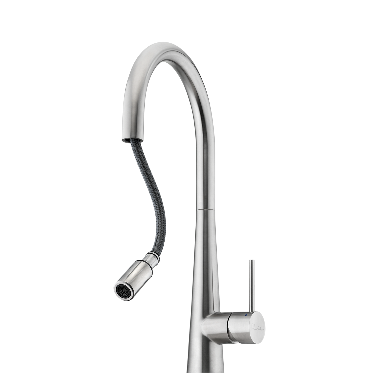 OLIVERI ESSENTE 316 LEAD FREE GOOSE NECK PULL OUT KITCHEN MIXER 443MM STAINLESS STEEL