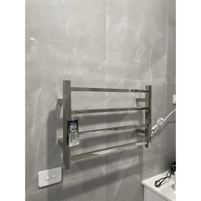 THERMOGROUP STRAIGHT SQUARE LADDER HEATED TOWEL RAIL 600MM