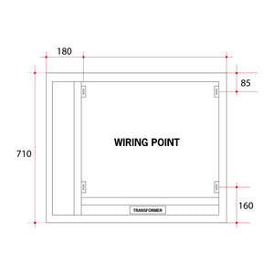 THERMOGROUP ABLAZE PREMIUM SS RANGE BACK-LIT MIRROR 900X750MM