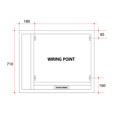 THERMOGROUP ABLAZE PREMIUM SS RANGE BACK-LIT MIRROR 900X750MM