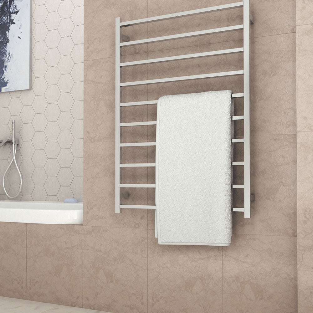THERMOGROUP STRAIGHT SQUARE LADDER HEATED TOWEL RAIL 1160MM