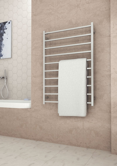 THERMOGROUP STRAIGHT SQUARE LADDER HEATED TOWEL RAIL 1160MM