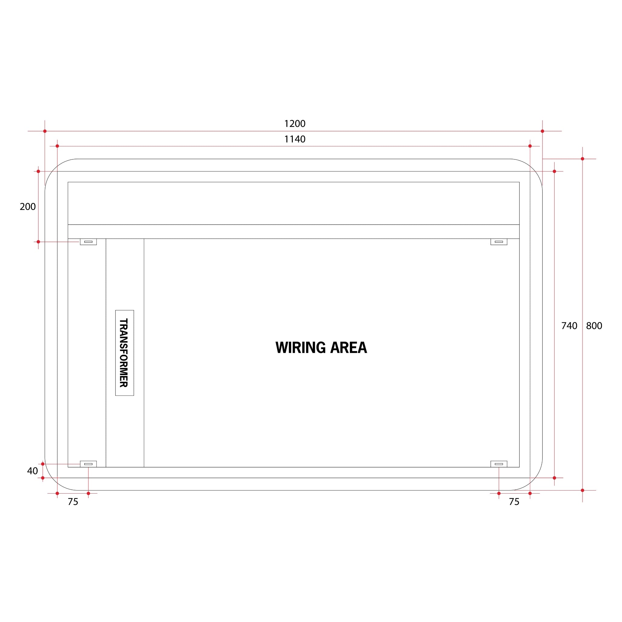 THERMOGROUP ABLAZE PREMIUM SSC RANGE BACK-LIT MIRROR